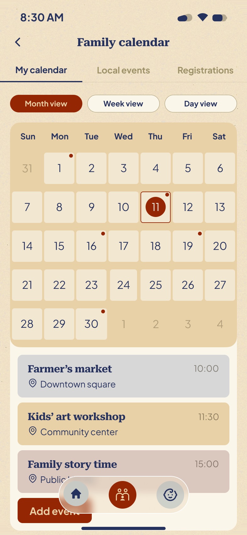 My calendar