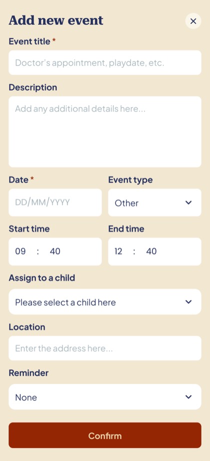 Add new event