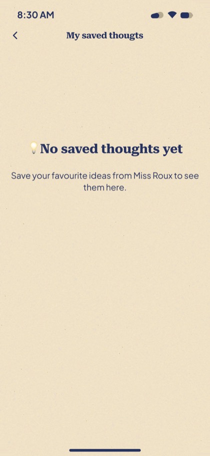Saved thoughts — empty