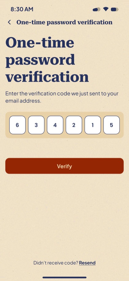 OTP verification