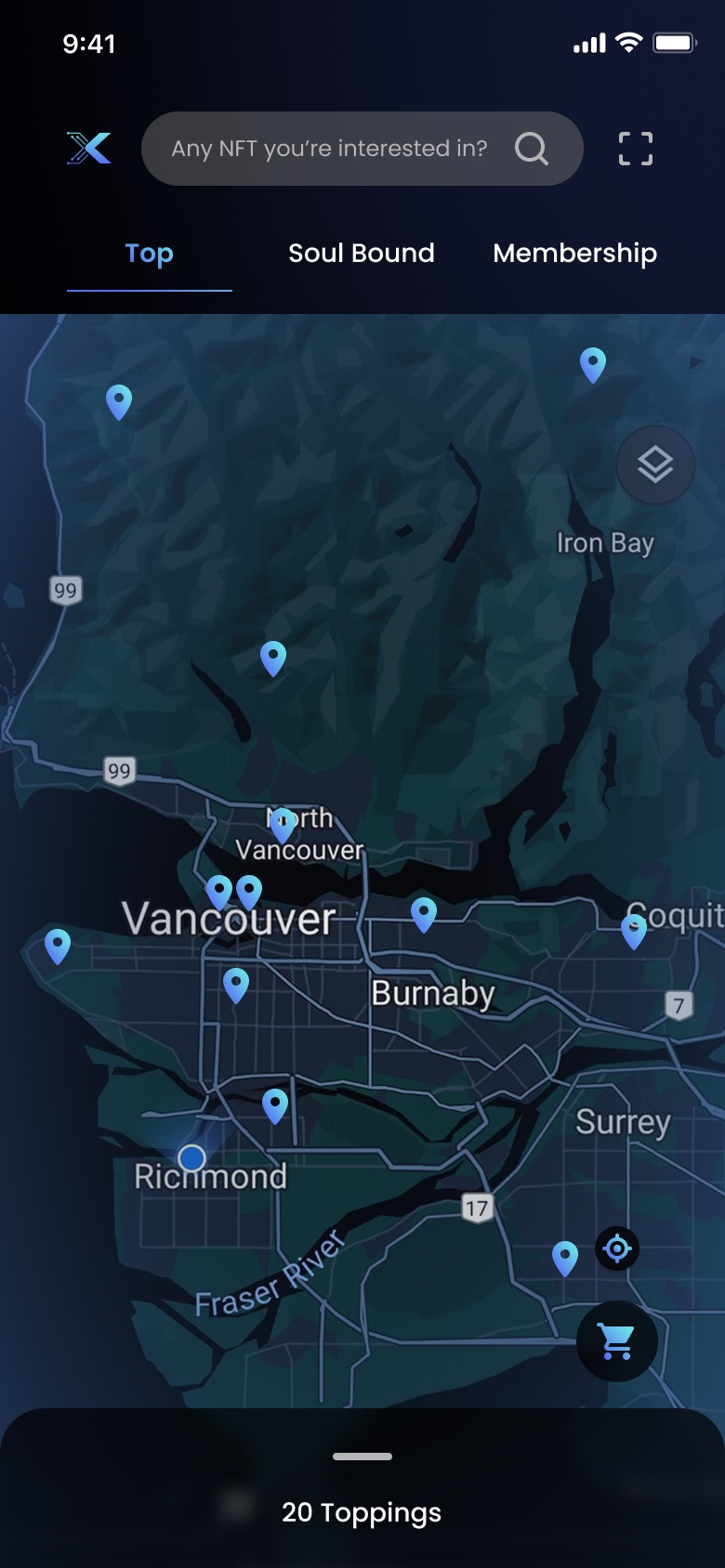 NFTs on the map