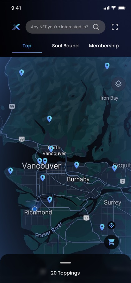 NFTs on the map