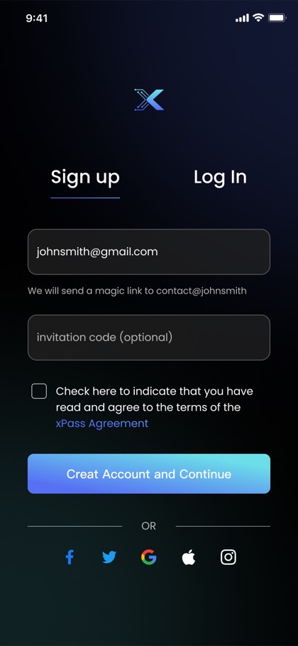 Sign up